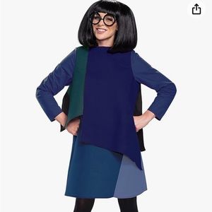 LIKE NEW Incredibles 2 Deluxe Womens Edna Costume Medium Purple M Disney